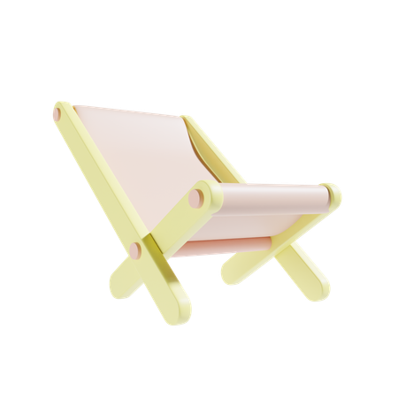 Chaise de plage  3D Icon