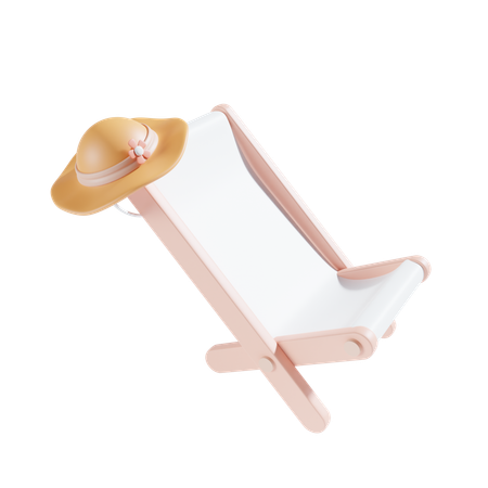 Chaise de plage  3D Icon