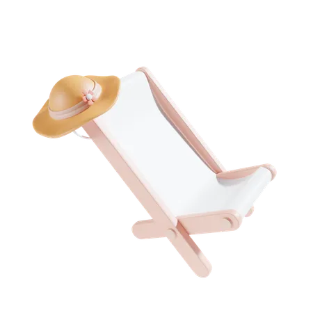 Chaise de plage  3D Icon