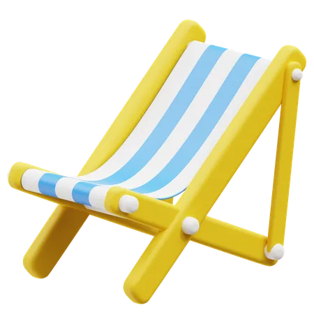 Chaise de plage  3D Icon