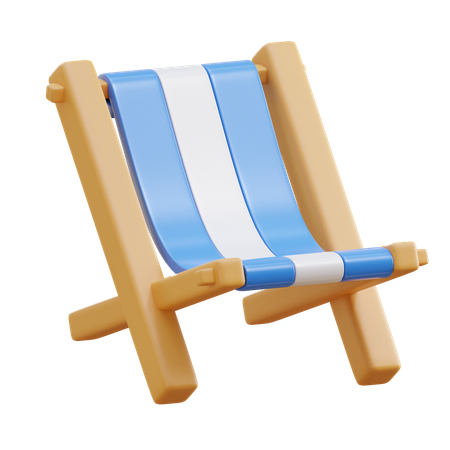 Chaise de plage  3D Icon