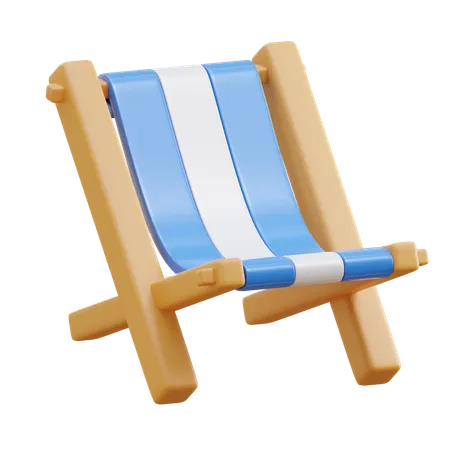 Chaise de plage  3D Icon