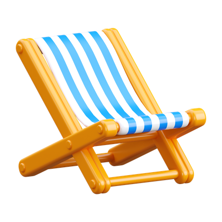 Chaise de plage  3D Icon