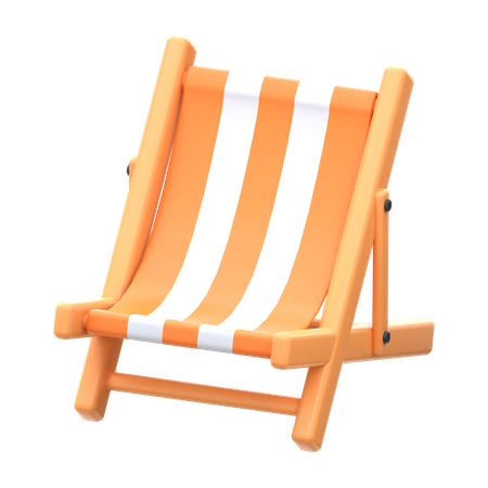 Chaise de plage  3D Icon