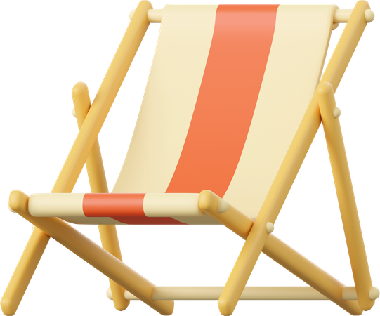 Chaise de plage  3D Icon