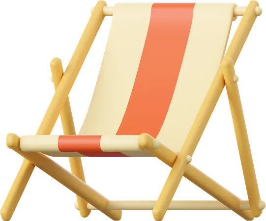 Chaise de plage  3D Icon