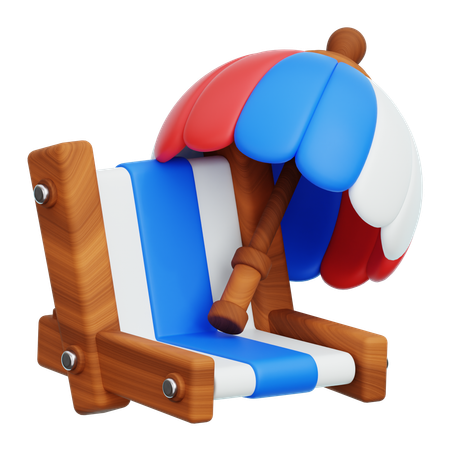 Chaise de plage  3D Icon