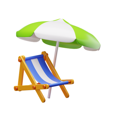 Chaise de plage  3D Icon