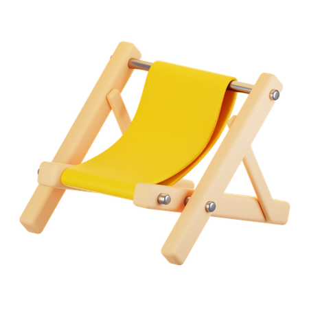 Chaise de plage  3D Icon