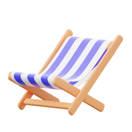 Chaise de plage  3D Icon