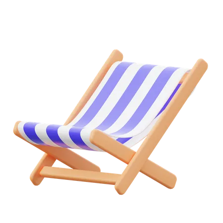 Chaise de plage  3D Icon