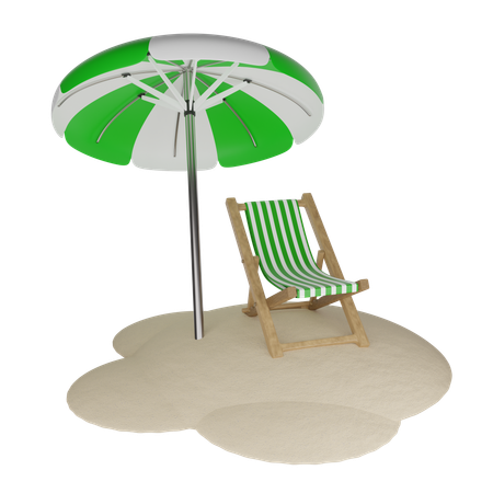 Chaise de plage  3D Icon