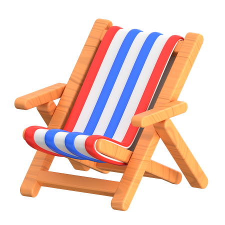 Chaise de plage  3D Icon