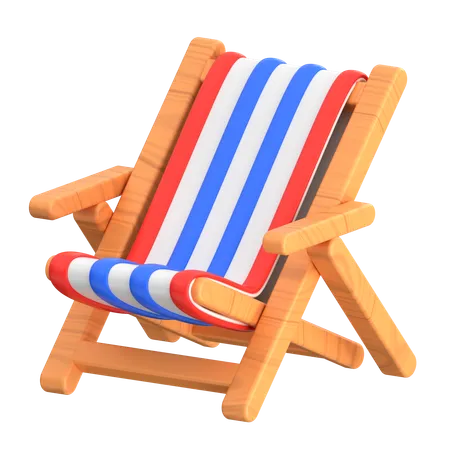 Chaise de plage  3D Icon