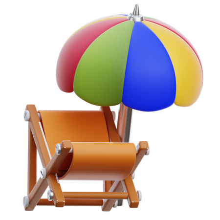 Chaise de plage  3D Icon