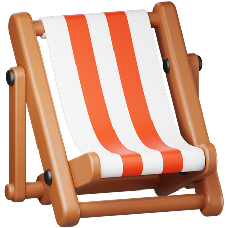 Chaise de plage  3D Icon