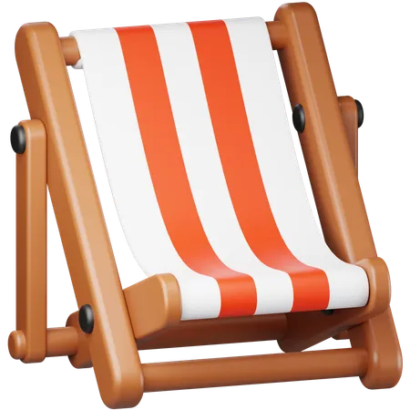 Chaise de plage  3D Icon