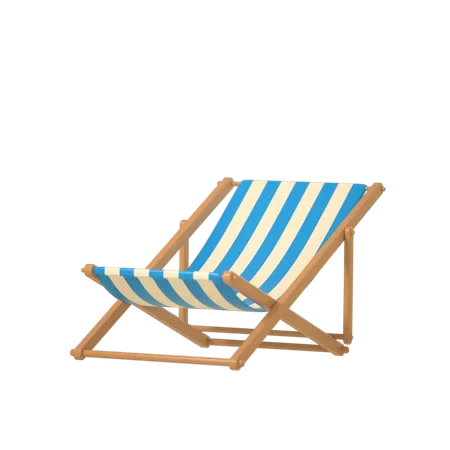 Chaise de plage  3D Illustration