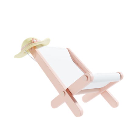 Chaise de plage  3D Icon