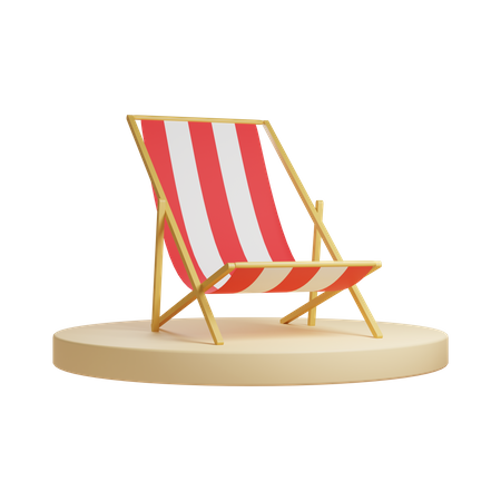 Chaise de plage  3D Illustration