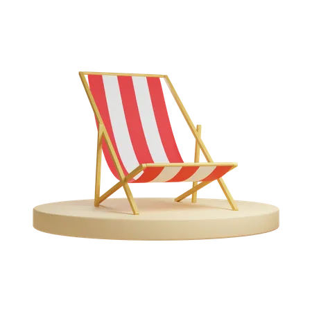 Chaise de plage  3D Illustration