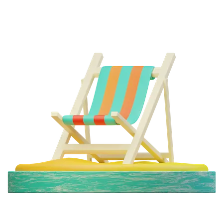 Chaise de plage  3D Illustration