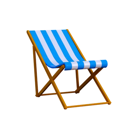 Chaise de plage  3D Illustration