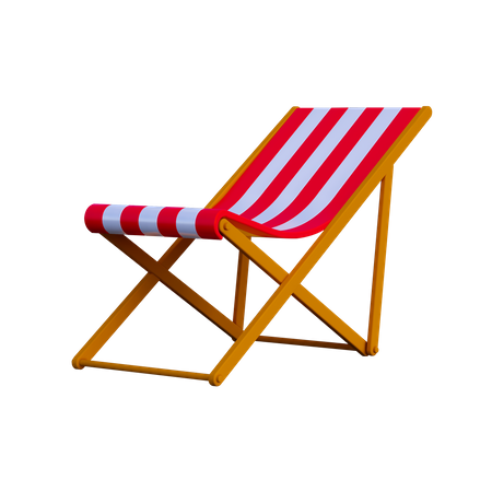 Chaise de plage  3D Illustration