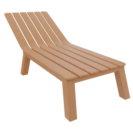 Chaise de plage  3D Illustration