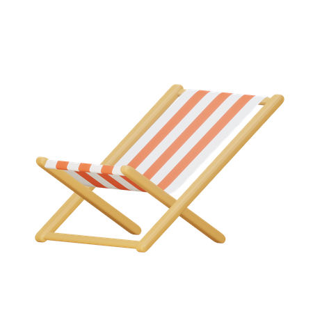 Chaise de plage  3D Illustration