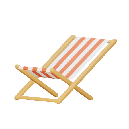 Chaise de plage  3D Illustration