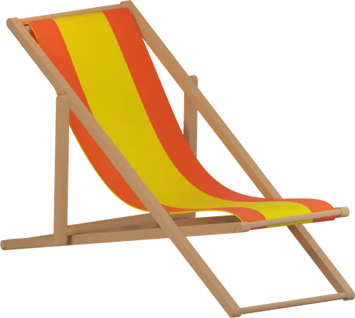 Chaise de plage  3D Illustration