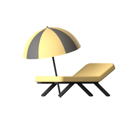 Chaise de plage  3D Icon