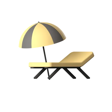 Chaise de plage  3D Icon