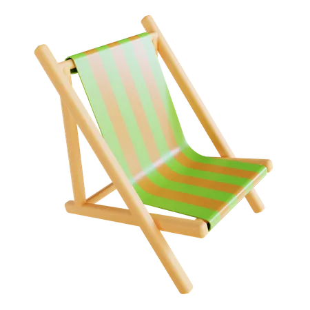 Chaise de plage  3D Icon