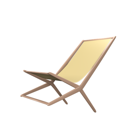 Chaise de plage  3D Icon