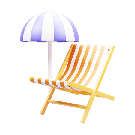 Chaise de plage  3D Icon