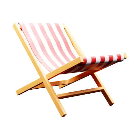 Chaise de plage  3D Icon