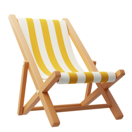 Chaise de plage  3D Icon