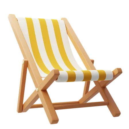 Chaise de plage  3D Icon