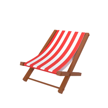 Chaise de plage  3D Icon