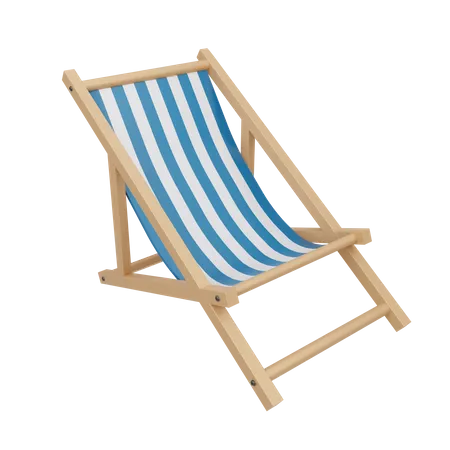 Chaise de plage  3D Icon