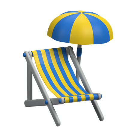 Chaise de plage  3D Icon