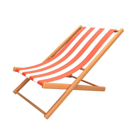 Chaise de plage  3D Icon