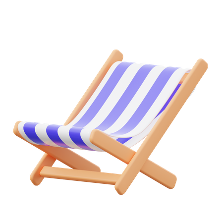 Chaise de plage  3D Icon