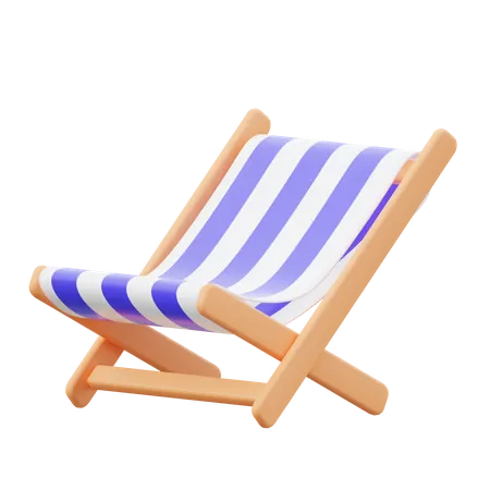 Chaise de plage  3D Icon