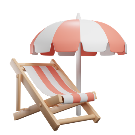 Chaise de plage  3D Icon