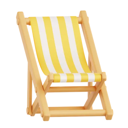 Chaise de plage  3D Icon