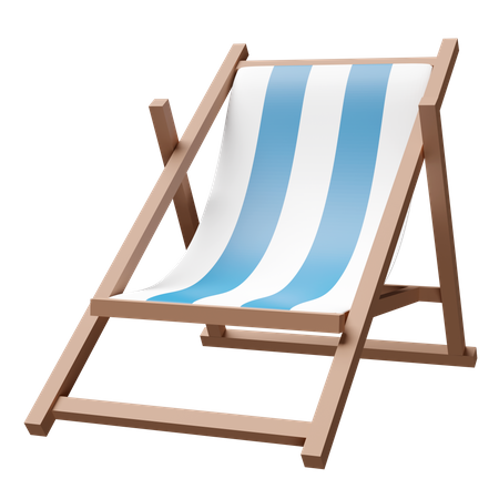 Chaise de plage  3D Icon