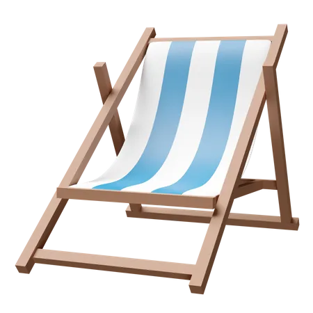 Chaise de plage  3D Icon